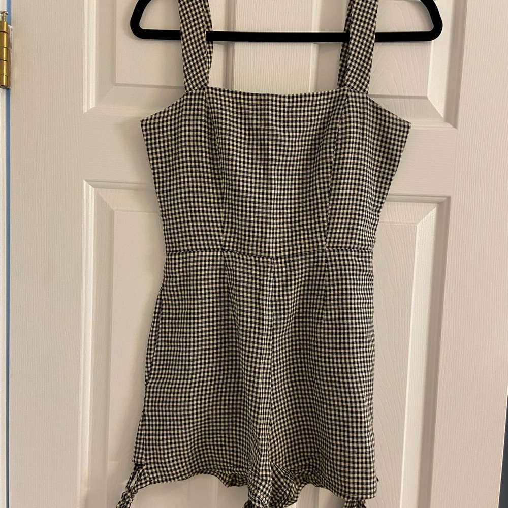 Capulet Black & White Gingham Romper